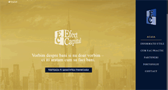 Desktop Screenshot of efectcapital.ro